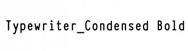 Typewriter_Condensed Bold  Fuentes Gratis Descargar