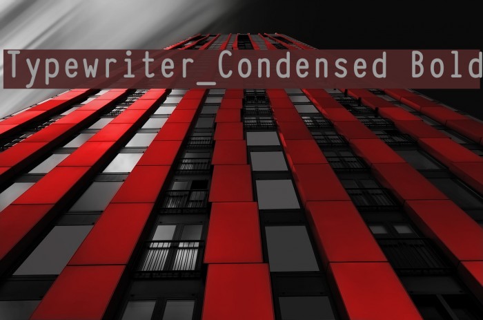 Typewriter_Condensed Bold Fuentes examples