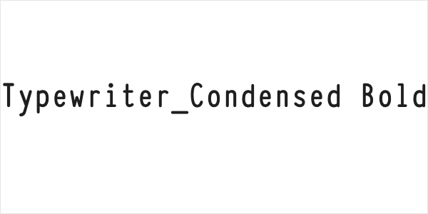 Typewriter_Condensed Bold Logo