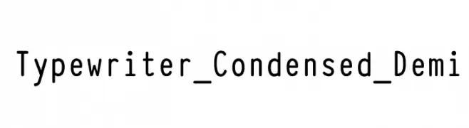Typewriter_Condensed_Demi  Fuentes Gratis Descargar