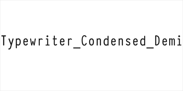 Typewriter_Condensed_Demi Logo