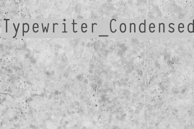 Typewriter_Condensed Fuentes examples