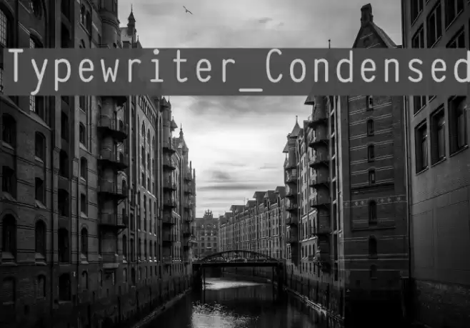Typewriter_Condensed Fuentes examples
