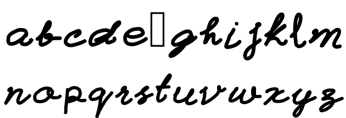 Typewriter Font LOWERCASE