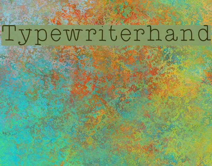 Typewriterhand Font examples