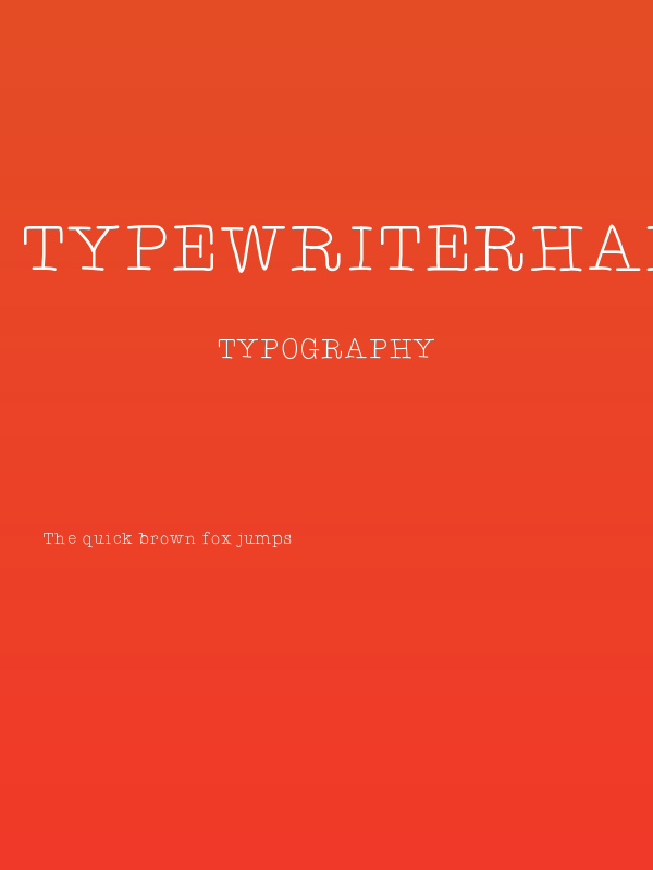 Typewriterhand Poster