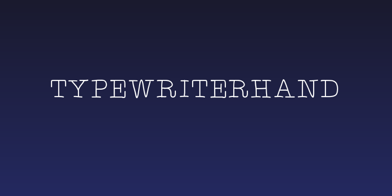 Typewriterhand Social Header