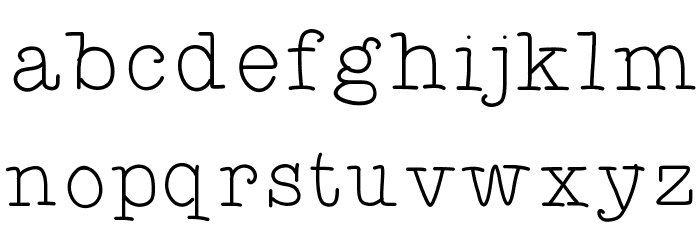 Typewriterhand Font LOWERCASE