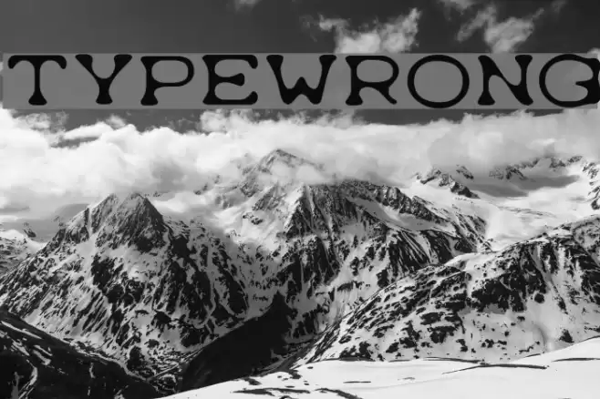Typewrong Font examples