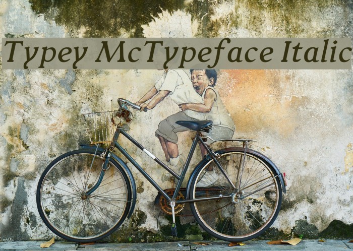 Typey McTypeface Italic Font examples