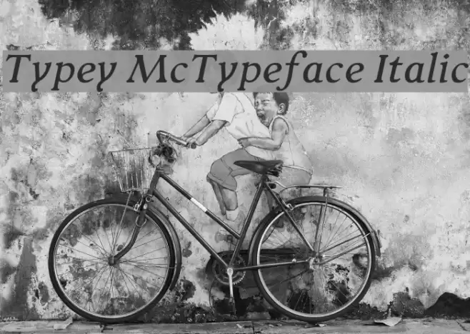 Typey McTypeface Italic Polices examples