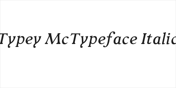 Typey McTypeface Italic Logo