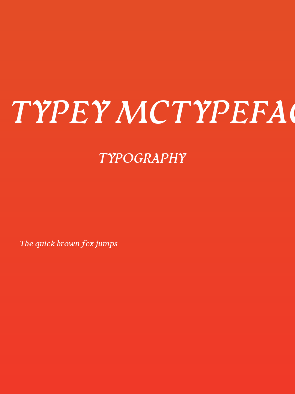 Typey McTypeface Italic Poster