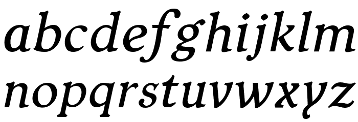 Typey McTypeface Italic Font LOWERCASE