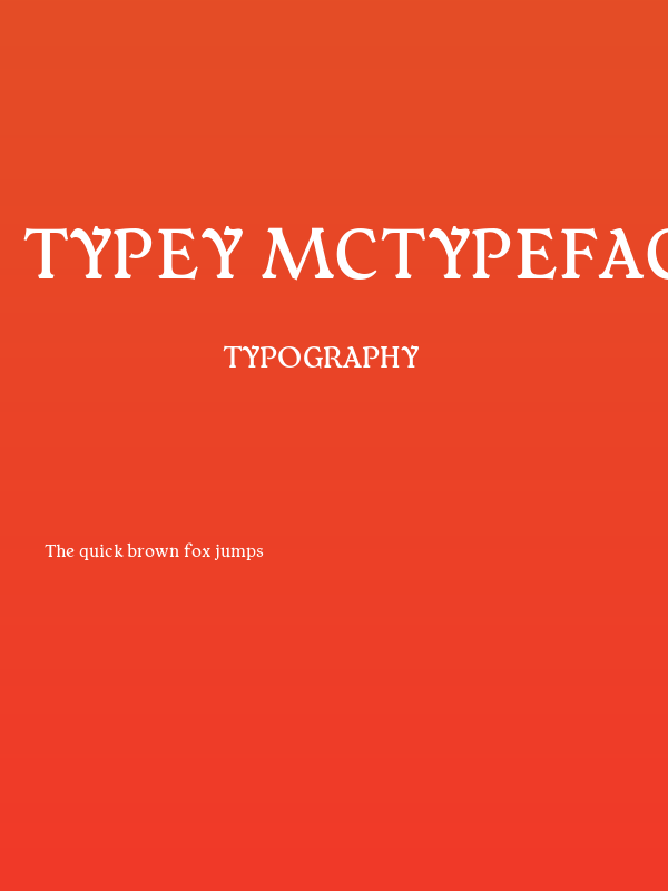 Typey McTypeface Poster