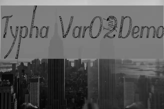 Typha Var02Demo Font examples