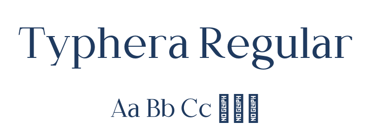 Typhera Regular Font Preview