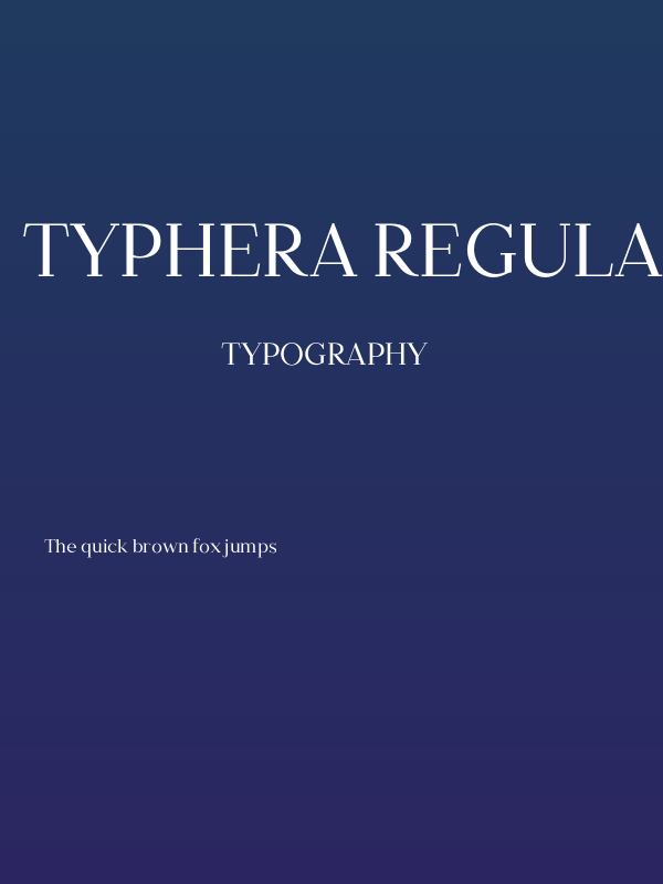 Typhera Regular Poster