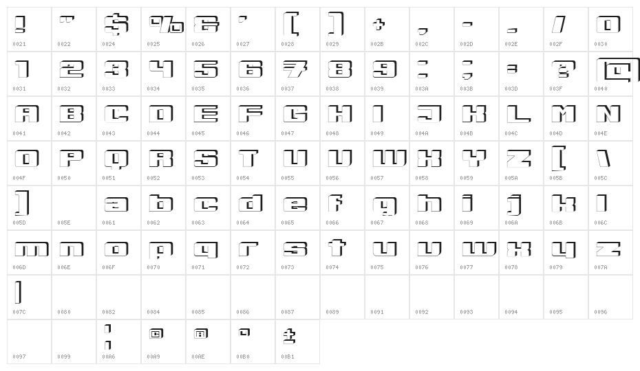 Typhon Regular Character Map