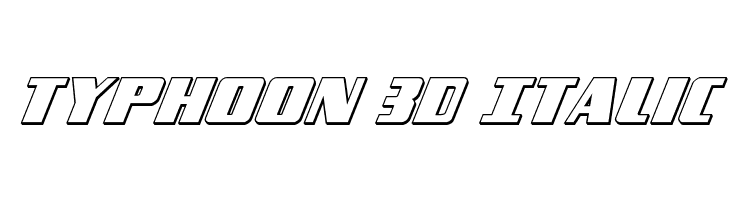 Typhoon 3D Italic  免费字体下载
