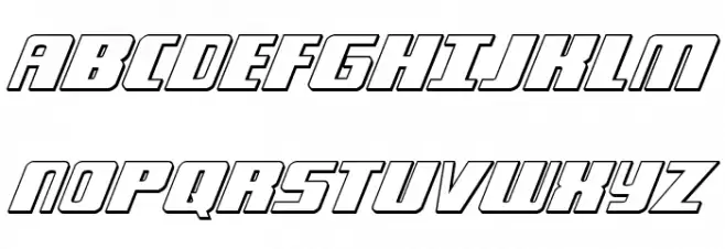 Typhoon 3D Italic خط أحرف كبيرة
