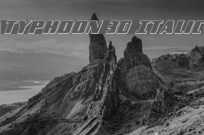 Typhoon 3D Italic examples