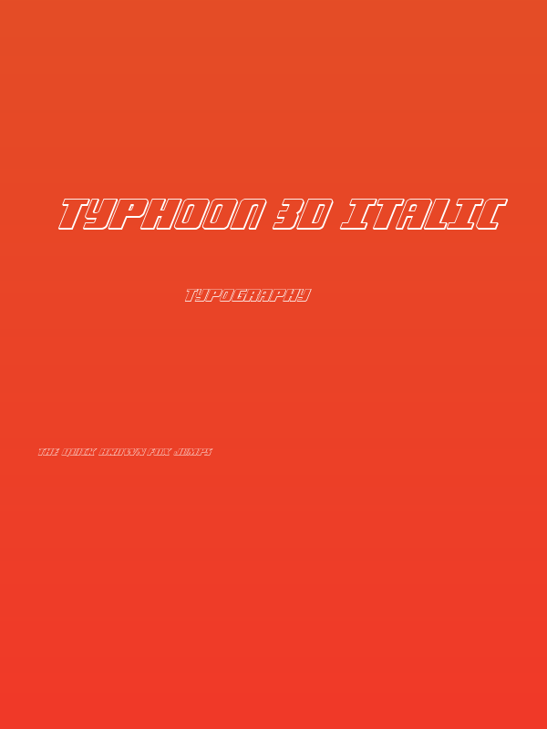 Typhoon 3D Italic Poster
