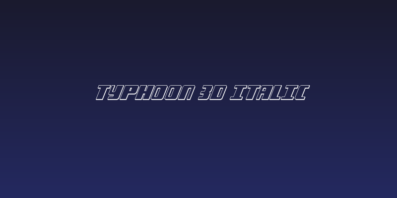 Typhoon 3D Italic Social Header
