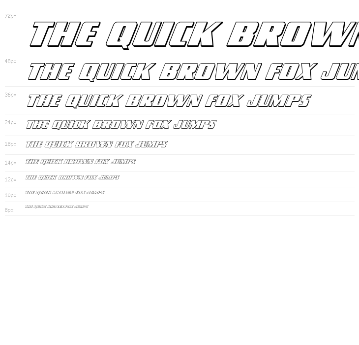 Typhoon 3D Italic Waterfall