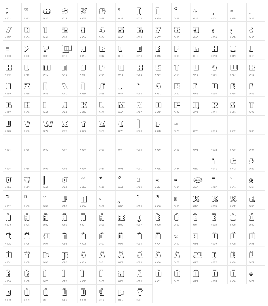 Typhoon 3D Regular Character Map