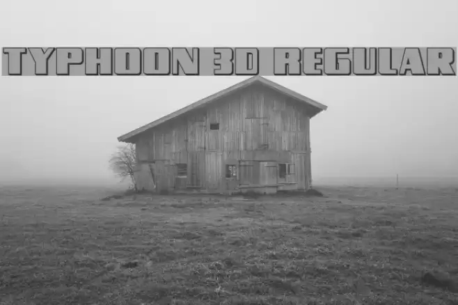 Typhoon 3D Regular Font examples