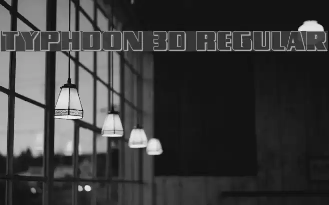 Typhoon 3D Regular Font examples
