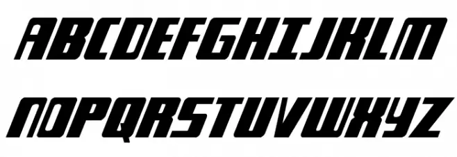 Typhoon Condensed Italic Polices MAJUSCULES