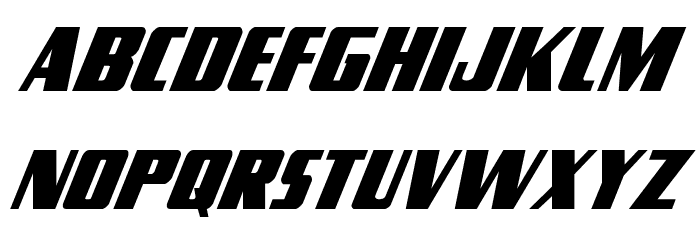 Typhoon Condensed Italic Font LOWERCASE