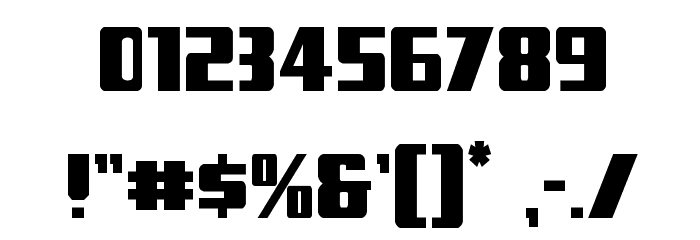 Typhoon Condensed Font OTHER CHARS