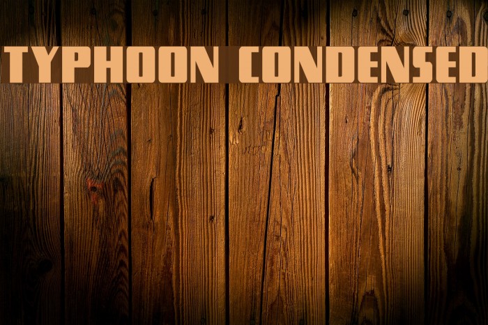 Typhoon Condensed Font examples