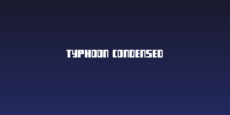 Typhoon Condensed Social Header