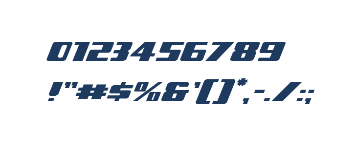 Typhoon Expanded Italic Other Characters