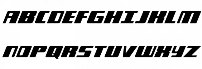Typhoon Expanded Italic 字体 大写