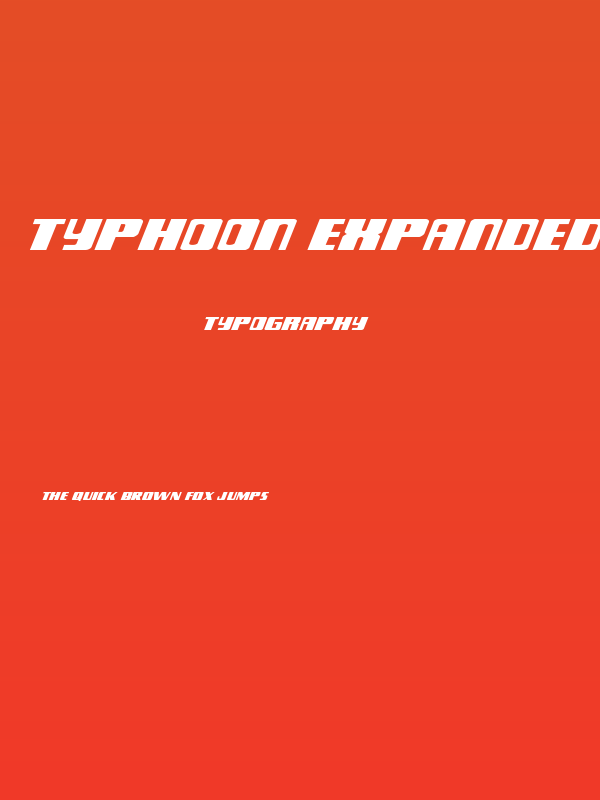 Typhoon Expanded Italic Poster