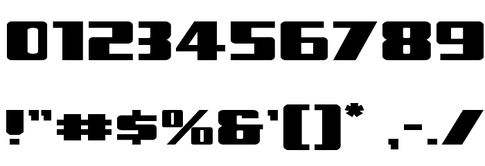 Typhoon Expanded Font OTHER CHARS