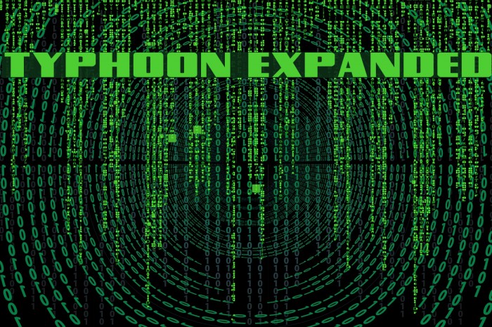 Typhoon Expanded Font examples