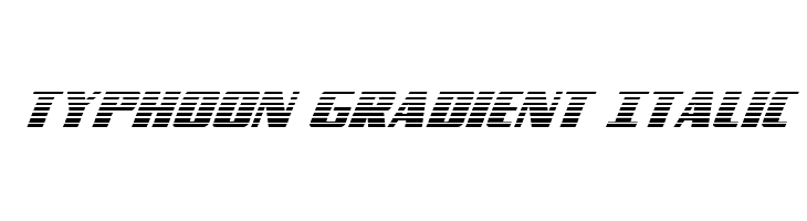 Typhoon Gradient Italic Font