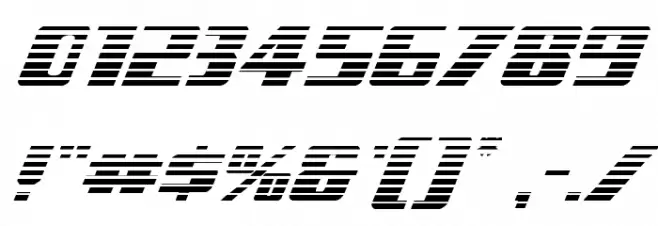 Typhoon Gradient Italic Font OTHER CHARS