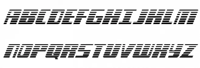 Typhoon Gradient Italic Fonte MAIÚSCULAS