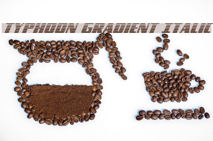 Typhoon Gradient Italic Font examples