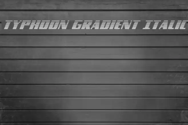 Typhoon Gradient Italic Font examples