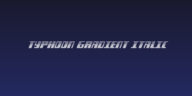 Typhoon Gradient Italic Social Header