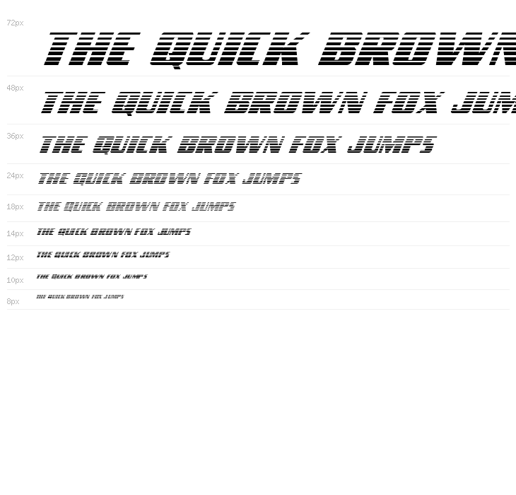 Typhoon Gradient Italic Waterfall