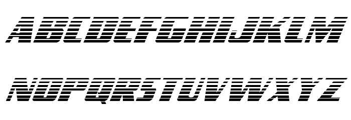 Typhoon Gradient Italic Font LOWERCASE